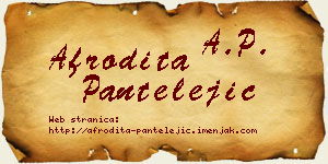 Afrodita Pantelejić vizit kartica